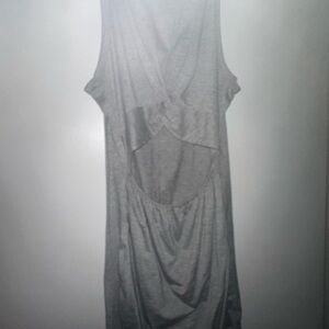 Gray Sleeveless Drape Dress